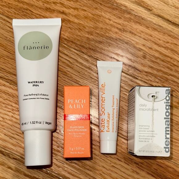 4 pc exfoliating skincare set brand name new - Picture 1 of 5